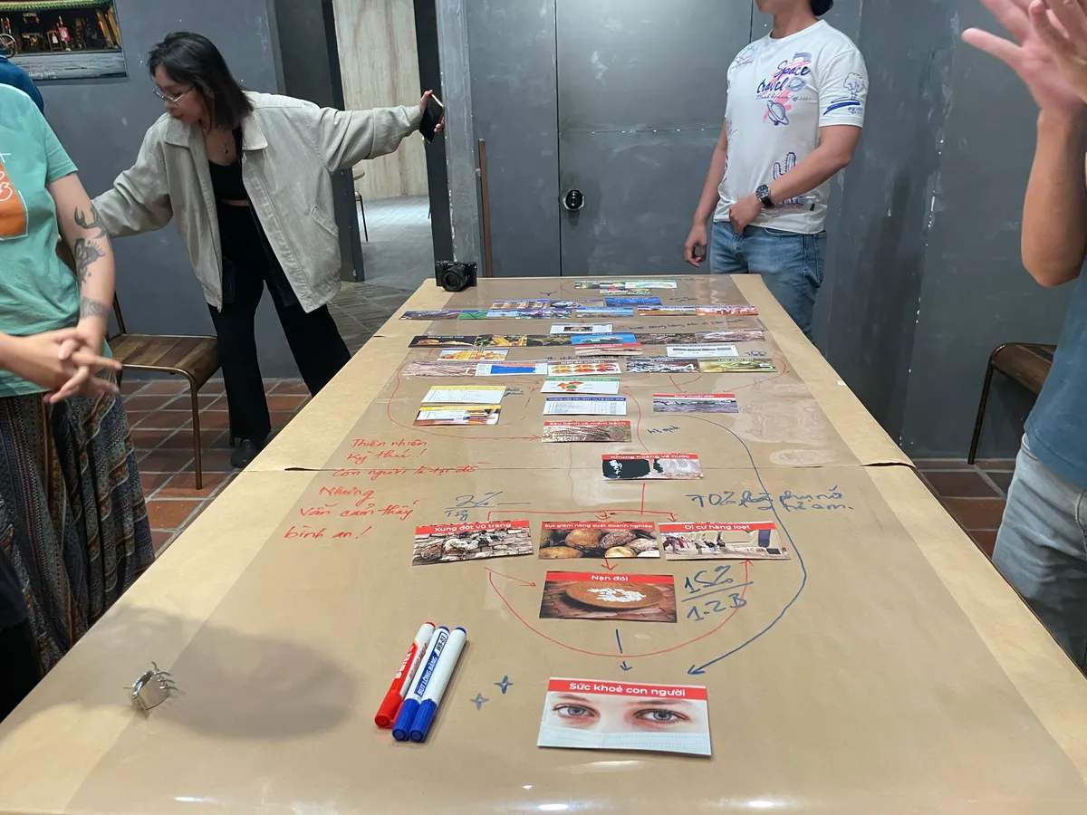 Completed biodiversity collage with annotations