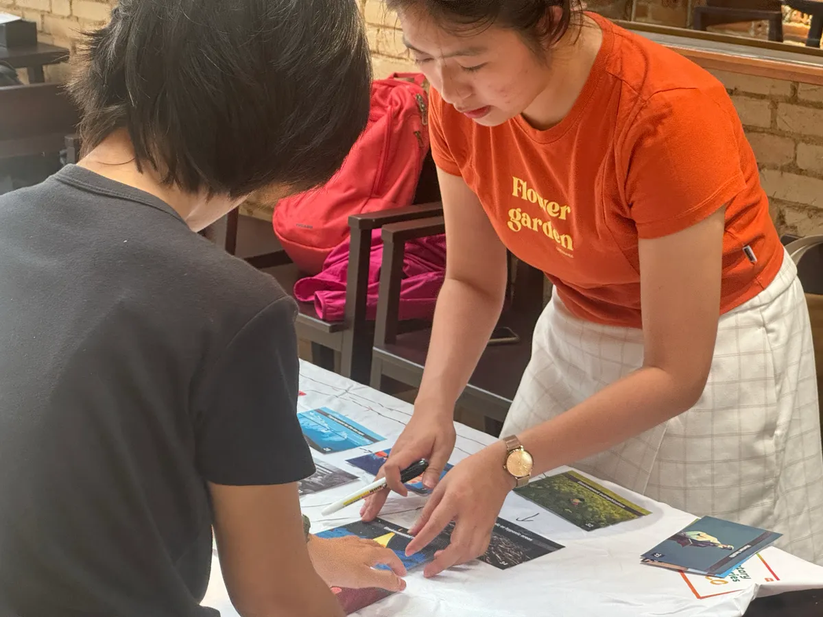 Participants working on detailed boundary analysis